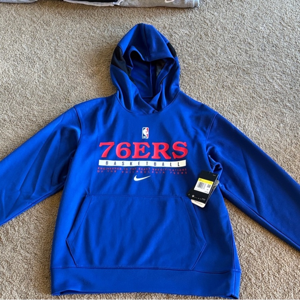 Nike Royal Blue 76ers Basketball Hoodie